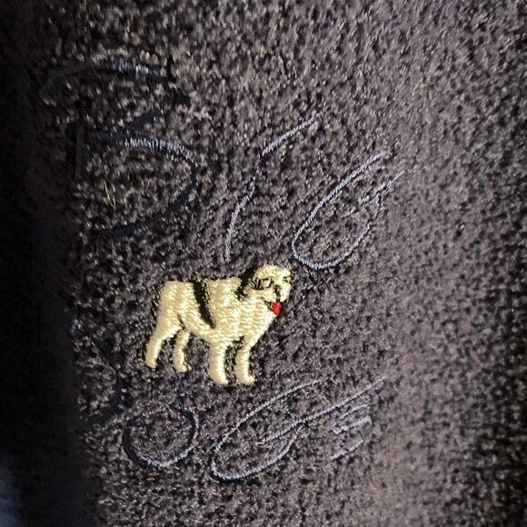 Vintage 90s Mens Big Dogs1/4 Zip Pullover, Medium, Navy unisex - Picture 4 of 10